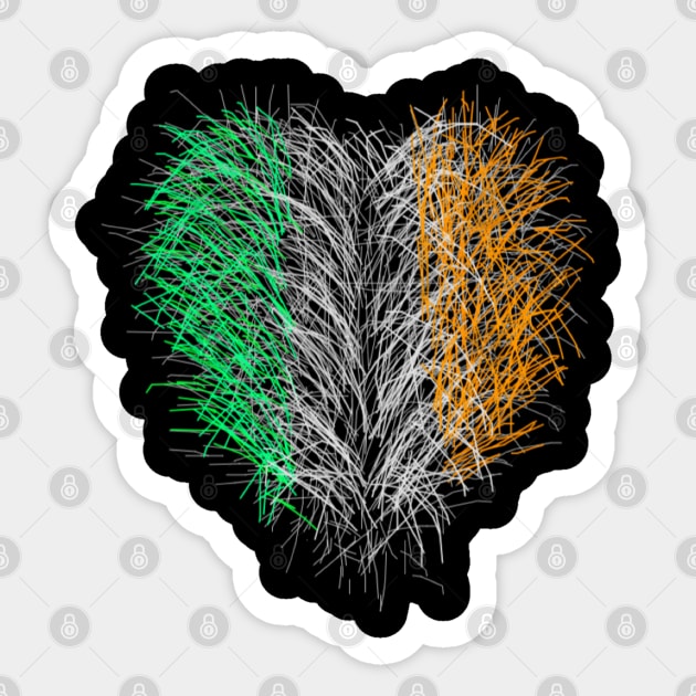 I Love Ireland Sticker by Roocolonia